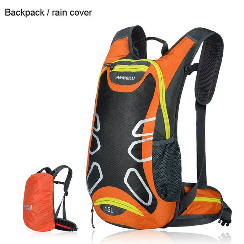 15L Waterproof Hydration Backpack,Water Bag for Hiking Camping,Outdoor Bags with Rain Cover,Breathable Hiking Cycling Backpacks