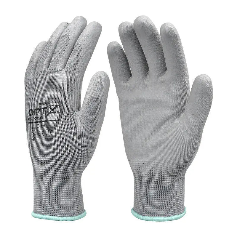 10 Pairs Household Gloves Non-Slip Wear-Resistant Breathable Labor Work Garden PU Work Gloves Protective Gloves