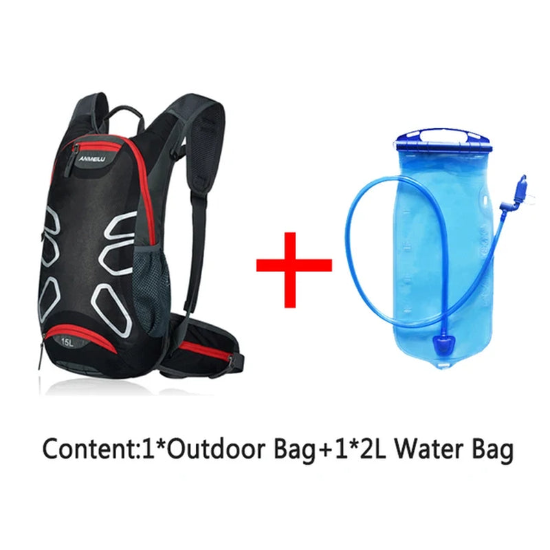 15L Waterproof Hydration Backpack,Water Bag for Hiking Camping,Outdoor Bags with Rain Cover,Breathable Hiking Cycling Backpacks