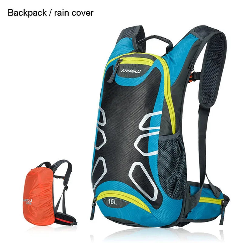 15L Waterproof Hydration Backpack,Water Bag for Hiking Camping,Outdoor Bags with Rain Cover,Breathable Hiking Cycling Backpacks